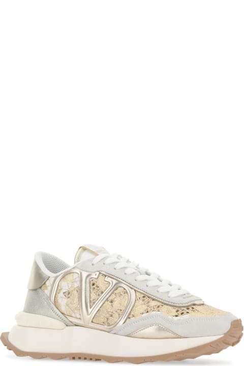 Multicolor Lace And Leather Lacerunner Sneakers