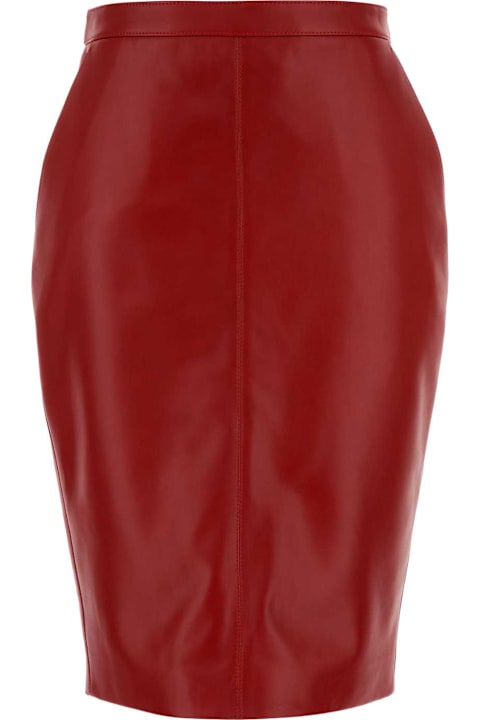 Homeware Saint Laurent Red Leather Skirt