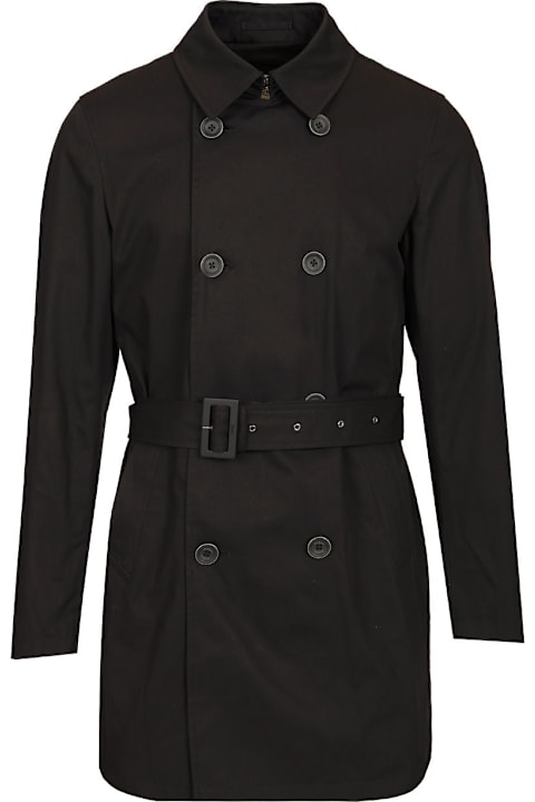 Herno Coats & Jackets for Men Herno Double-breasted Trench Coat In Delon