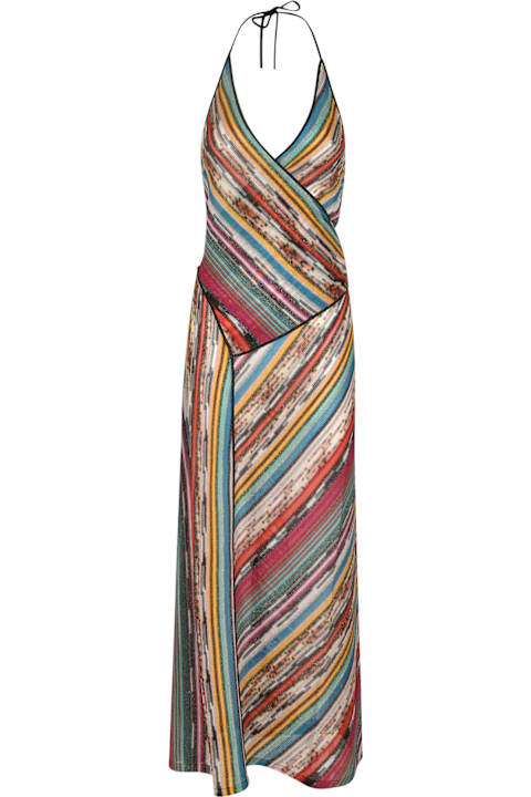 Missoni فساتين لـ السيدات Missoni Halter Neck Stripe Dress