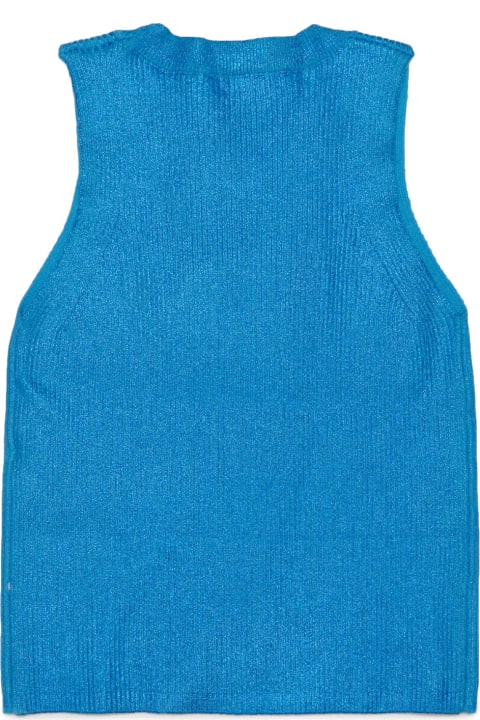 Diesel Topwear for Girls Diesel Konerva Knitwear Diesel Metallic Cotton Vest With Oval D Logo
