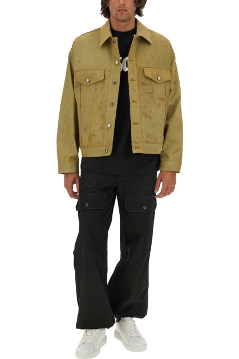 MSGM Coats & Jackets for Men MSGM Denim Jacket Dyed In Tea