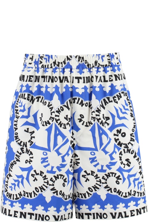 Valentino Sale for Men Valentino Printed Cotton Bermuda Shorts