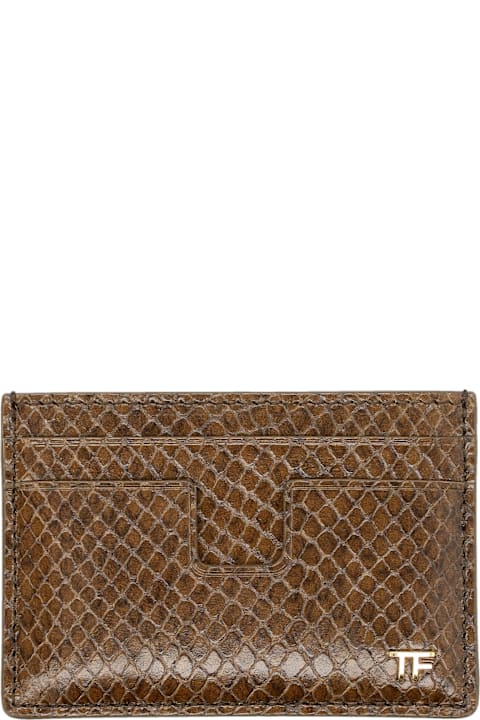 Tom Ford Wallets for Men Tom Ford Printed Python Cardholder