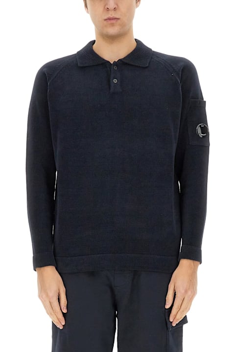 Tシャツ・カットソー C.P. Company SS25 KNITTED POLO. (18CMKN070A 005687G888) C.P. Company Knitted Polo. | italist