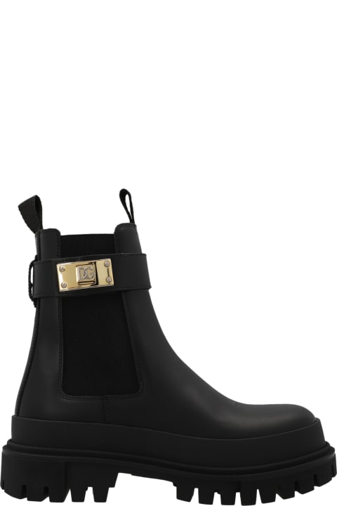 Logo Strap Ankle Boots