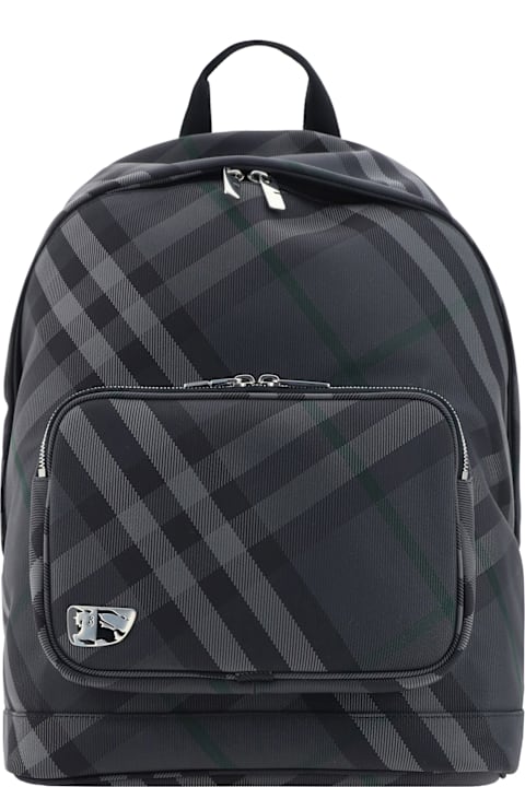 Burberry Backpacks for Men Burberry Printed Nylon Blend Grid Backpack