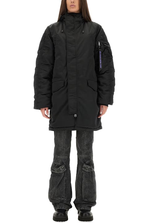 Alpha Industries Clothing for Women Alpha Industries Long Bomber Jacket "n-3b"