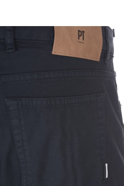 Dark Blue Five Pocket Slim Fit Pant