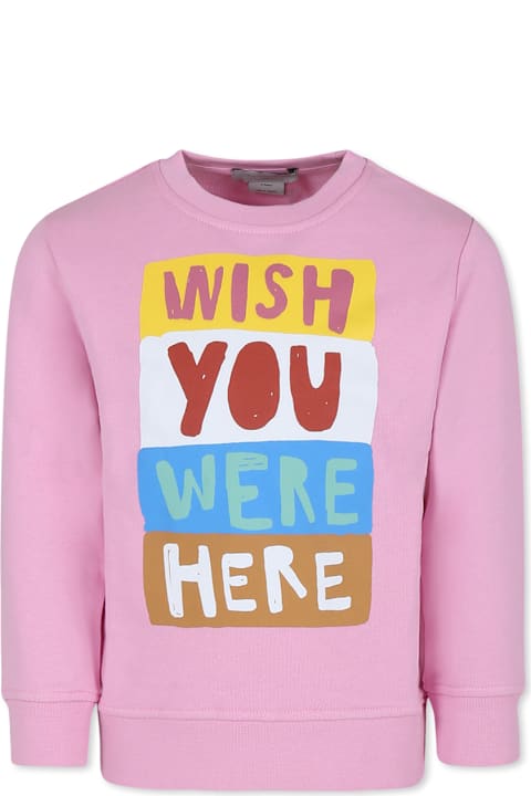 أدوات منزلية Stella McCartney Kids Purple Sweatshirt For Girl With Logo