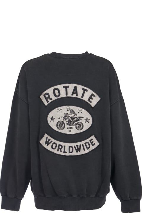 ウィメンズ Rotate by Birger Christensenのフリース＆ラウンジウェア Rotate by Birger Christensen Logo Embroidered Sweatshirt