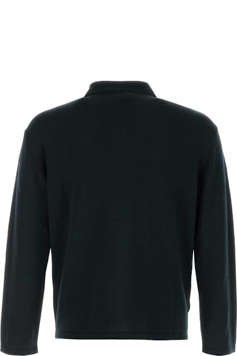 Namacheko Clothing for Men Namacheko Midnight Blue Wool Polo Shirt