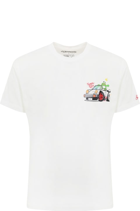 Clothing for Men MC2 Saint Barth T-shirt With Crocco Race Print