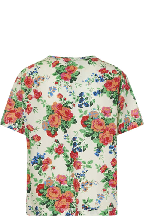Floral Print V-neck T-shirt