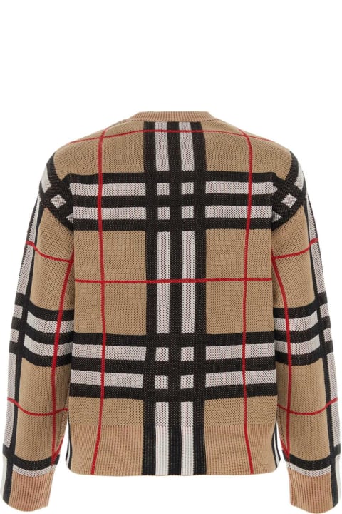 Sale for Women Burberry Embroidered Stretch Piquet Sweater