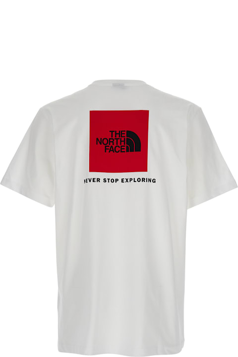 Homeware The North Face White T-shirt With Logo Printed On The Front And Maxi Logo On The Back In Cotton Man