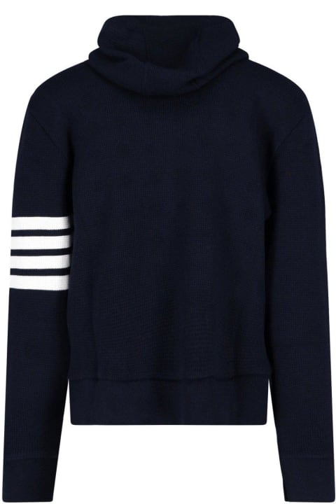 Thom Browne Fleeces & Tracksuits for Men Thom Browne Drawstring Knitted Hoodie