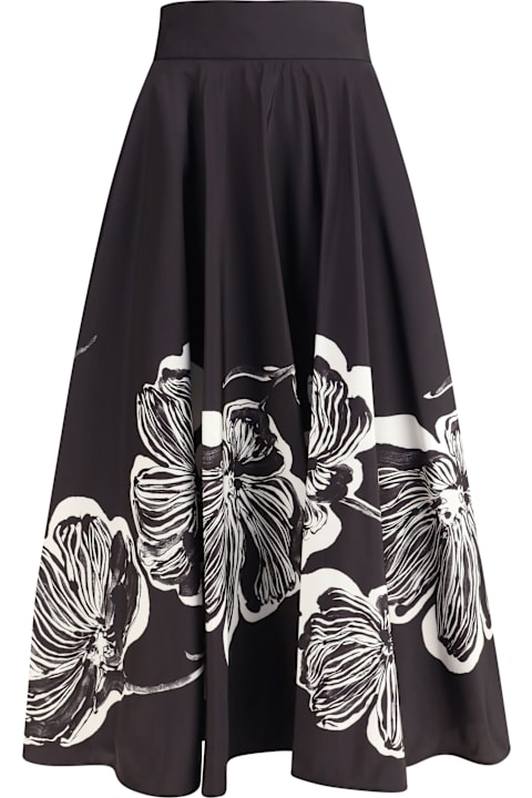 Homeware Sara Roka Midi Skirt With Floral Print