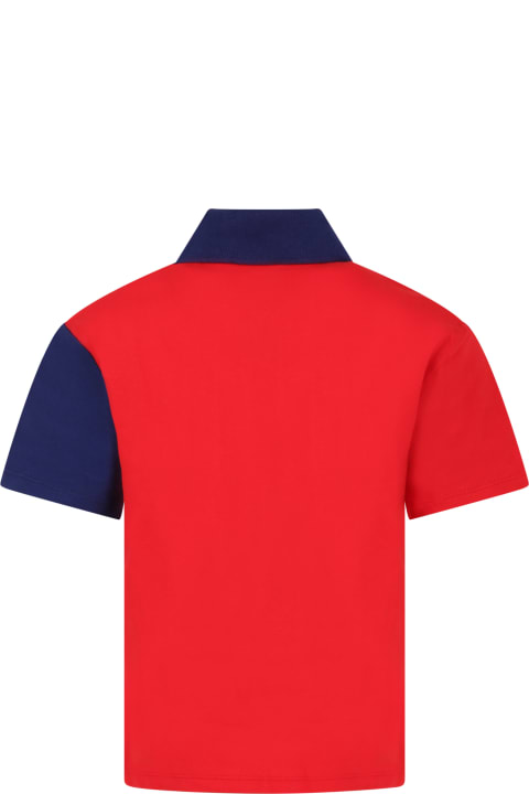 GUCCI: polo shirt for boys - Red  Gucci polo shirt 711540XJEX7