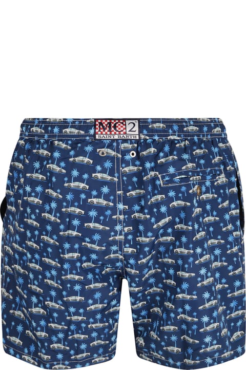 MC2 Saint Barth Pants for Men MC2 Saint Barth Car Printed Swim Shorts