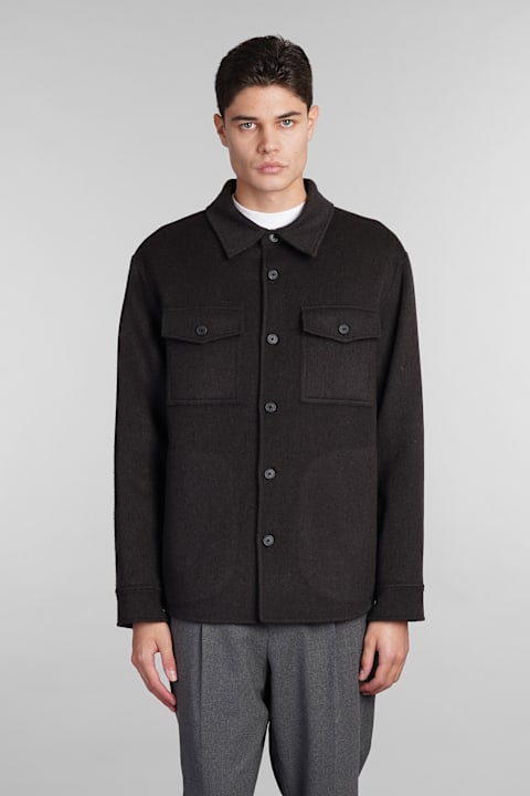 Theory معاطف وجواكت لـ القسم الرجالي Theory Casual Jacket In Grey Wool