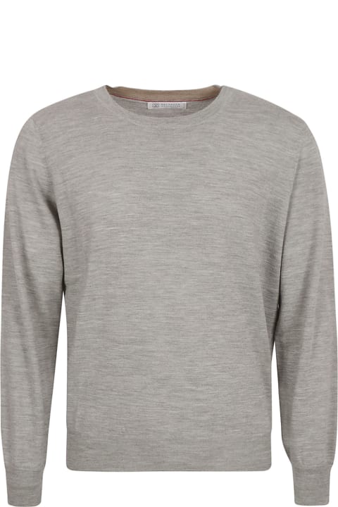 メンズ フリース＆ラウンジウェア Brunello Cucinelli Plain Ribbed Sweater