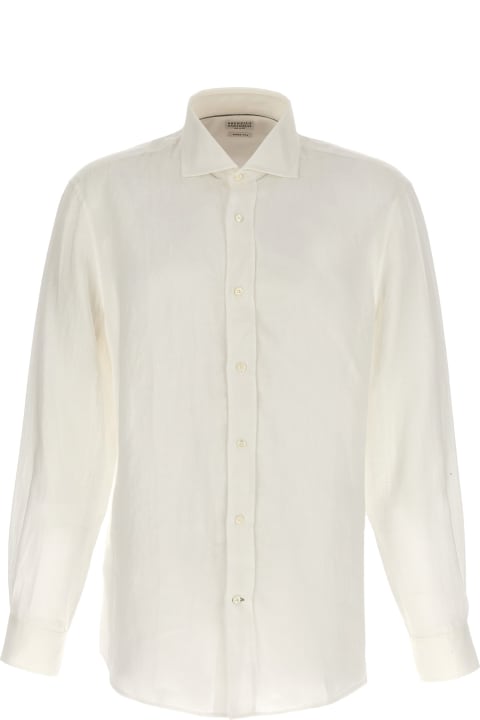 Brunello Cucinelli Clothing for Men Brunello Cucinelli Long-sleeved Buttoned-up Shirt