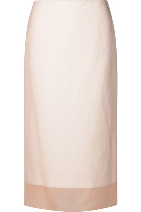 SportMax Skirts for Women SportMax 'aceti1234' White Silk Skirt