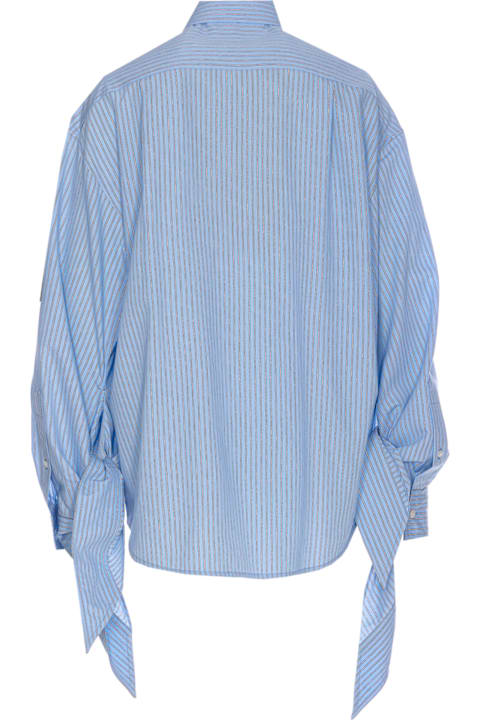 آخر صيحات الموضة من السيدات Balenciaga Knotted Cuff Blouse