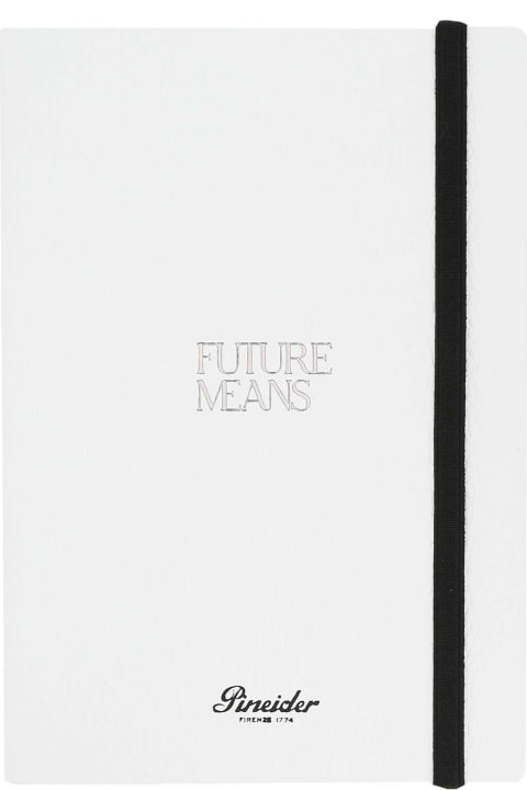 Home Décor Pineider White Leather Future Means Diary