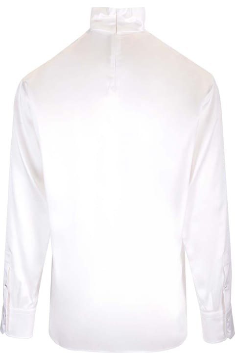 Dolce & Gabbana Shirts for Men Dolce & Gabbana Wide Silk Satin Turtleneck