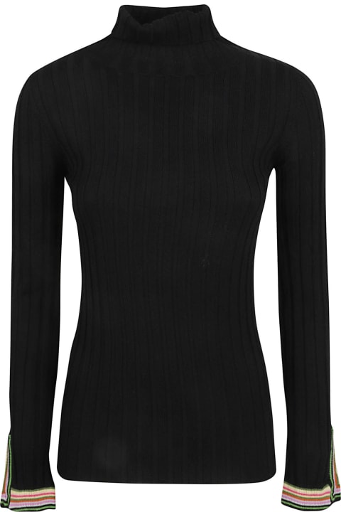 Etro Sweaters for Women Etro Stripe Cuffs Turtleneck Pullover