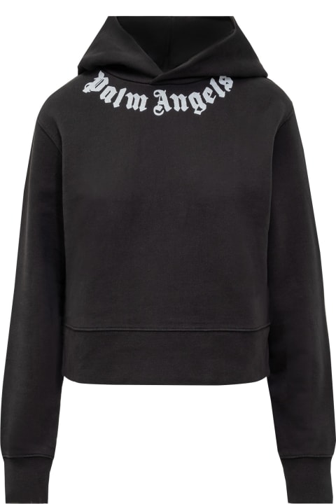 Palm Angels Fleeces & Tracksuits for Women Palm Angels Black Cotton Sweatshirt