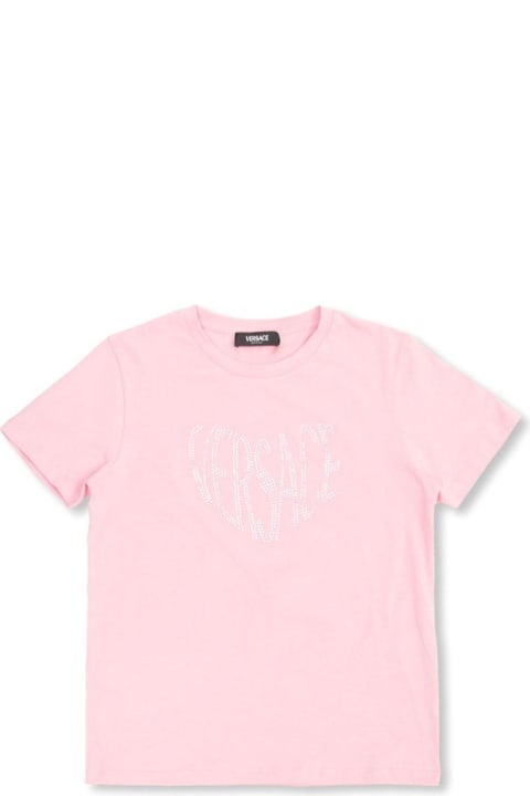 ガールズ Tシャツ＆ポロシャツ Versace Embellished Crewneck T-shirt