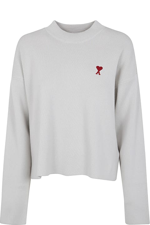 Ami Alexandre Mattiussi Sweaters for Women Ami Alexandre Mattiussi Red Adc Crew Neck Sweater