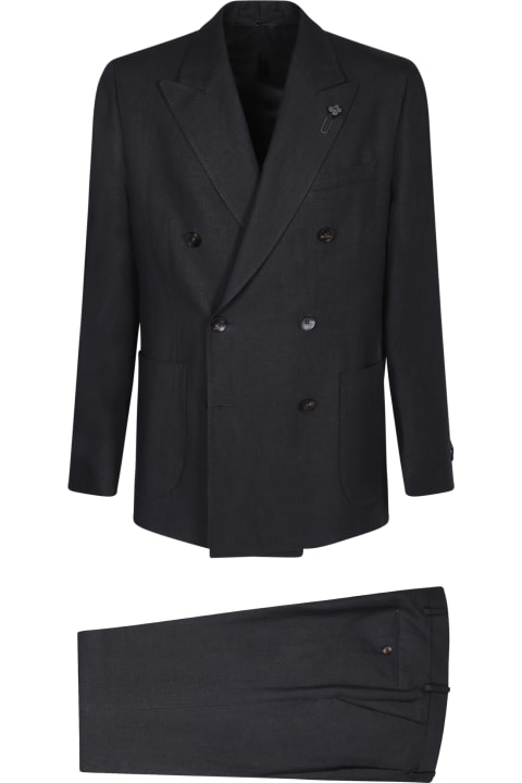 Lardini Suits for Women Lardini Double-breasted Black Suit