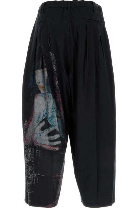 Yohji Yamamoto for Men Yohji Yamamoto Black Cotton Pant