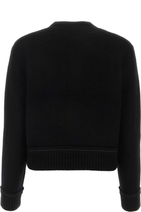 Sacai Sweaters for Women Sacai Black Cashmere Blend Cashmere Knit Cardigan