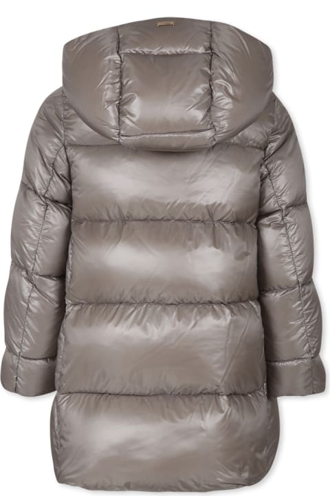 Herno for Kids Herno Beige Long Padded Coat For Girl