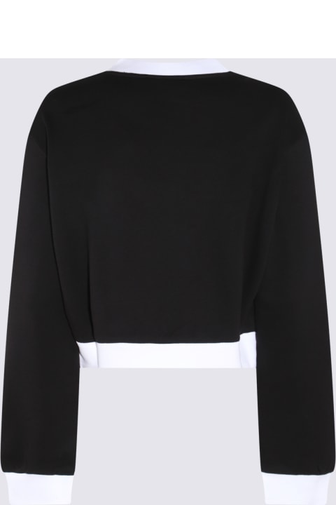 Dolce & Gabbana Fleeces & Tracksuits for Women Dolce & Gabbana Black And White Cotton Sweatshirt