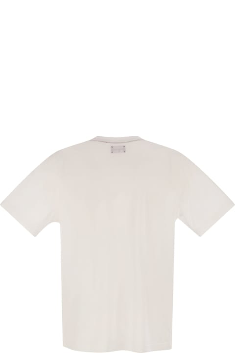 Kiton ملابس علوية لـ القسم الرجالي Kiton Cotton T-shirt With Logo
