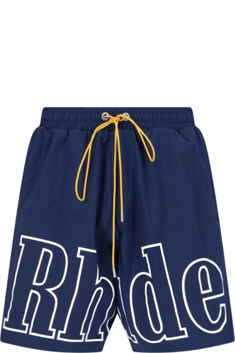 Rhude Pants for Men Rhude Logo Jogger Shorts