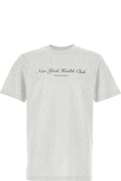 Sporty & Rich for Kids Sporty & Rich Melange Grey Cotton T-shirt