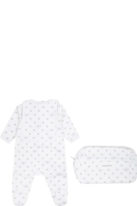 Givenchy for Kids Givenchy White Set For Babies With Logo