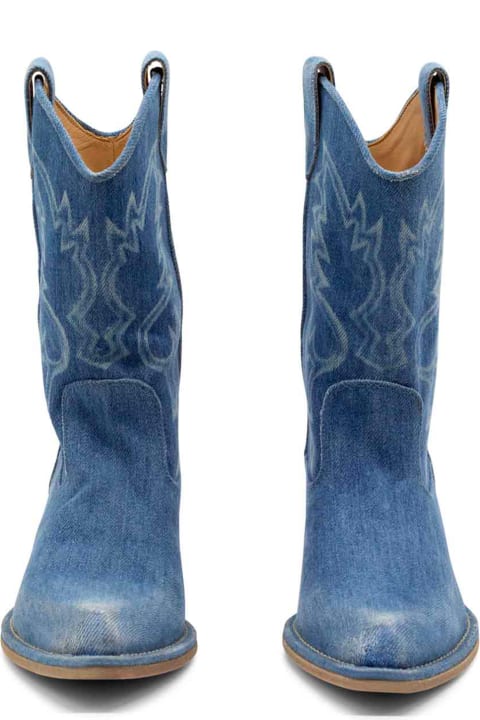 Vic Matié for Women Vic Matié Western Style Denim Texan Boot