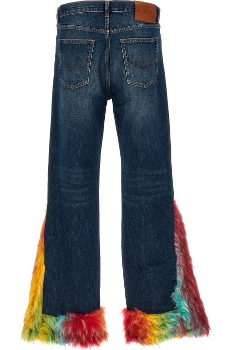 メンズ Bluemarbleのデニム Bluemarble Multicolor Faux Fur Insert Jeans