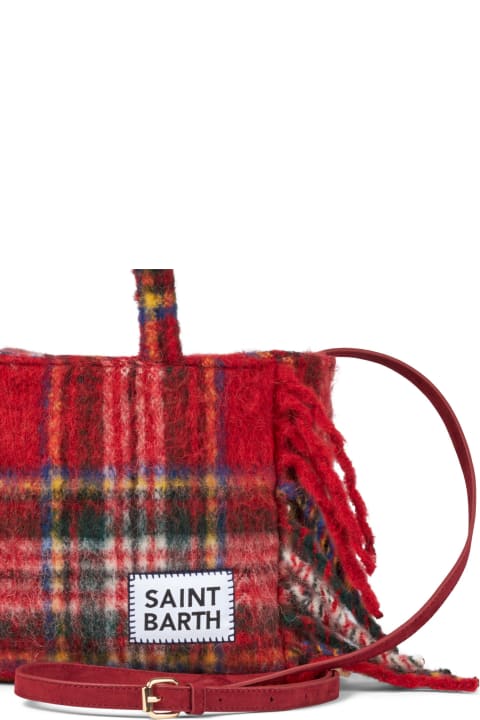 MC2 Saint Barth Totes for Men MC2 Saint Barth Colette Blanket Handbag With Tartan Print