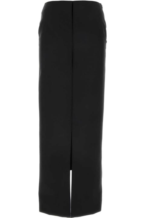 ウィメンズ新着アイテム Givenchy Black Wool Blend Skirt