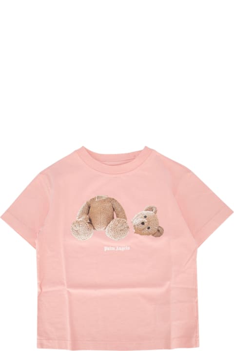 Palm Angels T-Shirts & Polo Shirts for Boys Palm Angels Bear T-shirt Ss Pink Brown