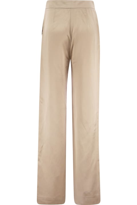 Viscose And Linen Palazzo Trousers
